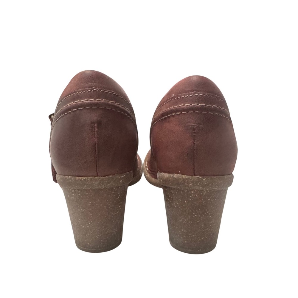 Clarks Artisan Carleta Prato Mary Jane Heels 6.5 Burgundy Leather View 6